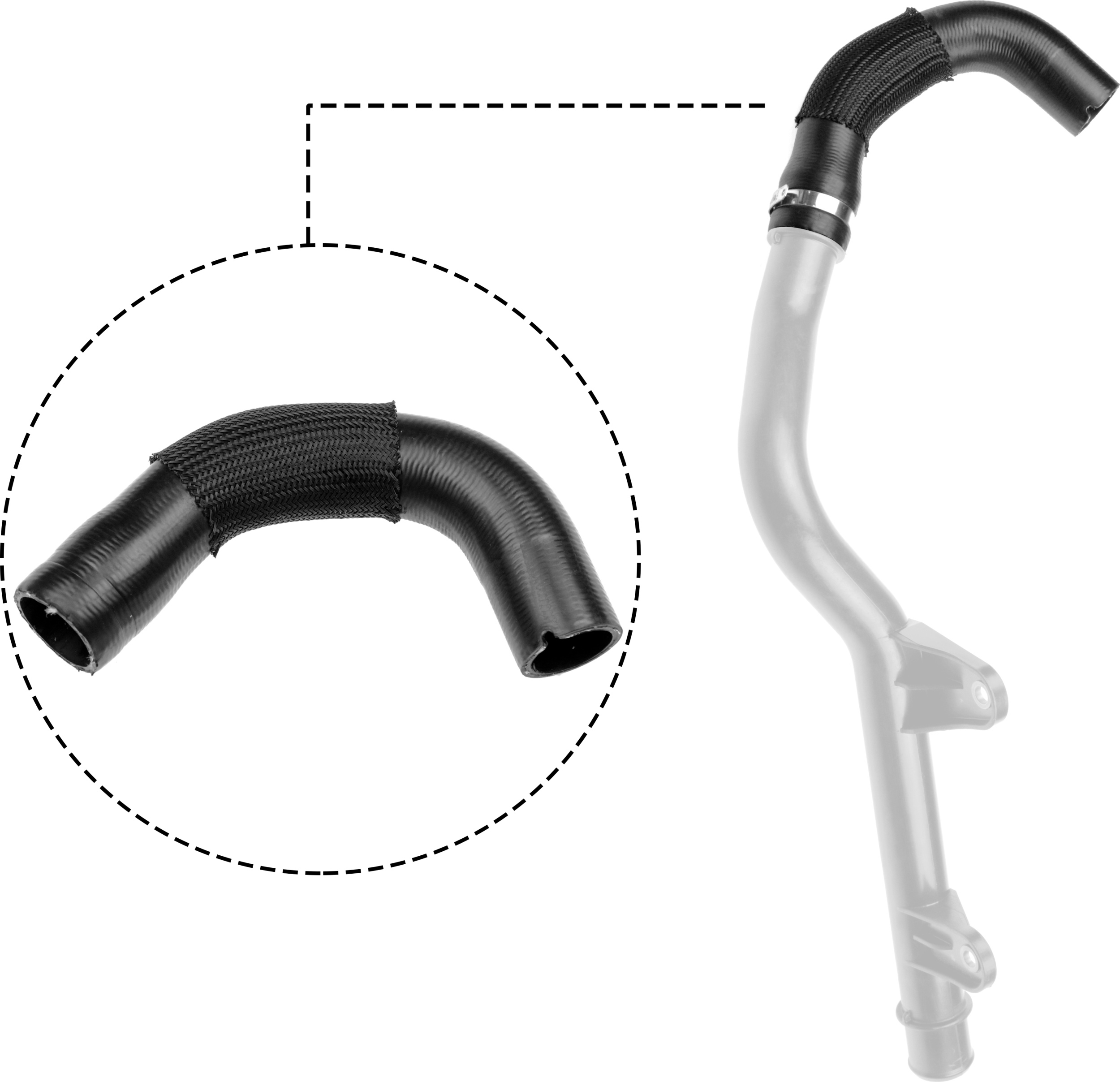 GATES Kølerslange 054253 for FIAT PEUGEOT