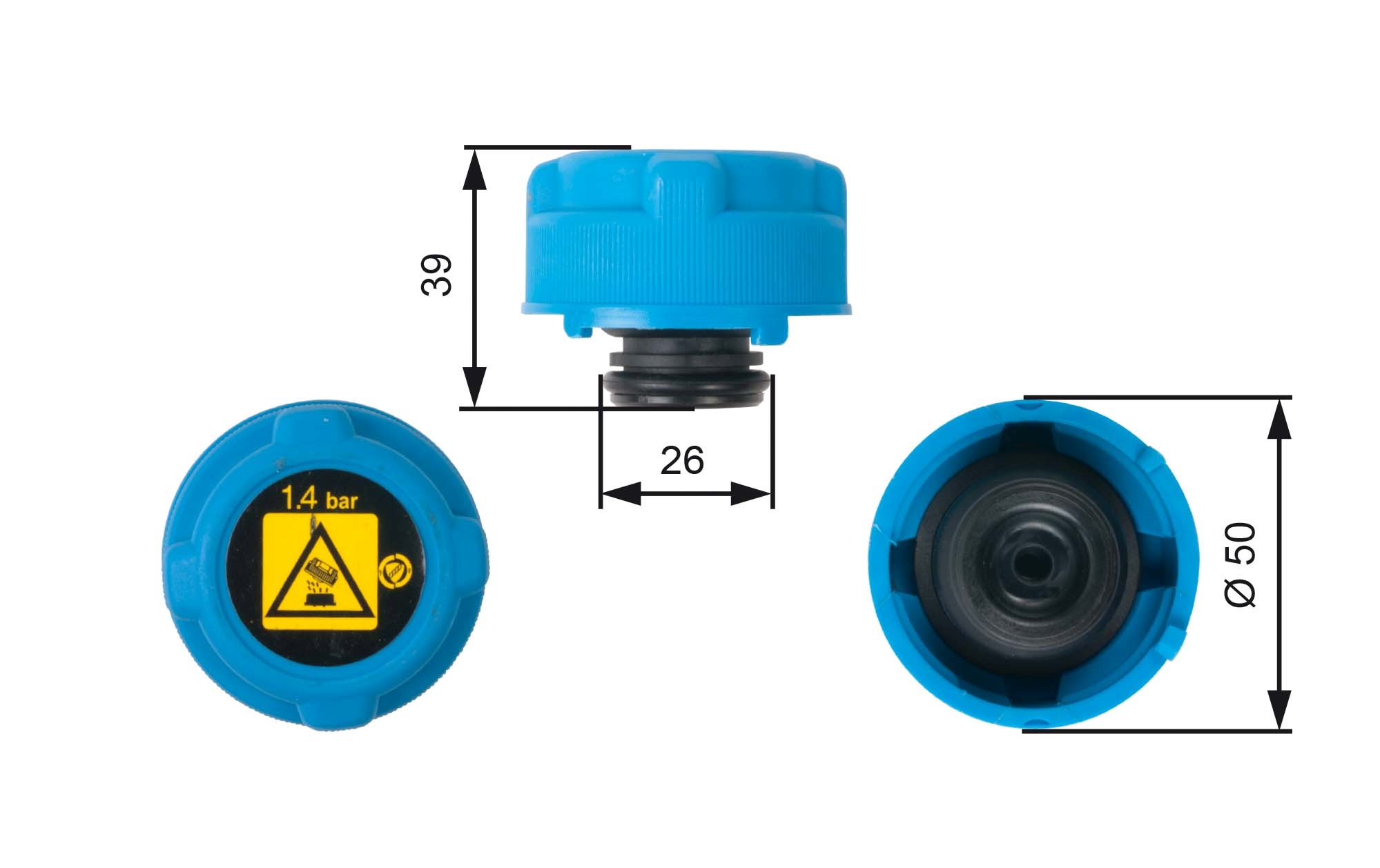 GATES Låg, kølemiddelbeholder RC216 for OPEL FORD LANCIA VAUXHALL