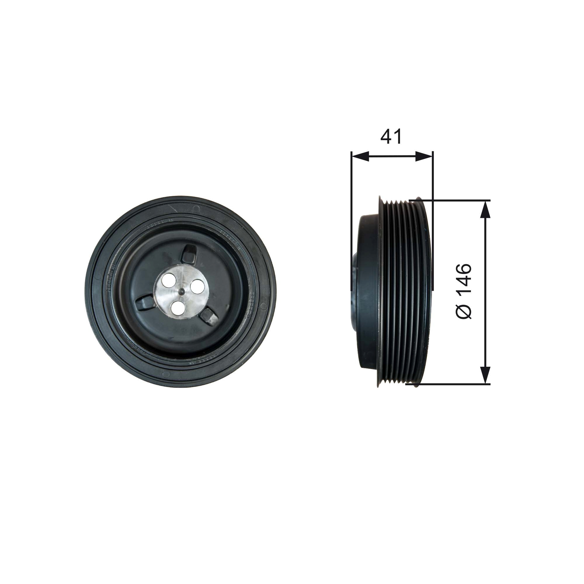 GATES Remskive, krumtapaksel tvd1134 for FORD
