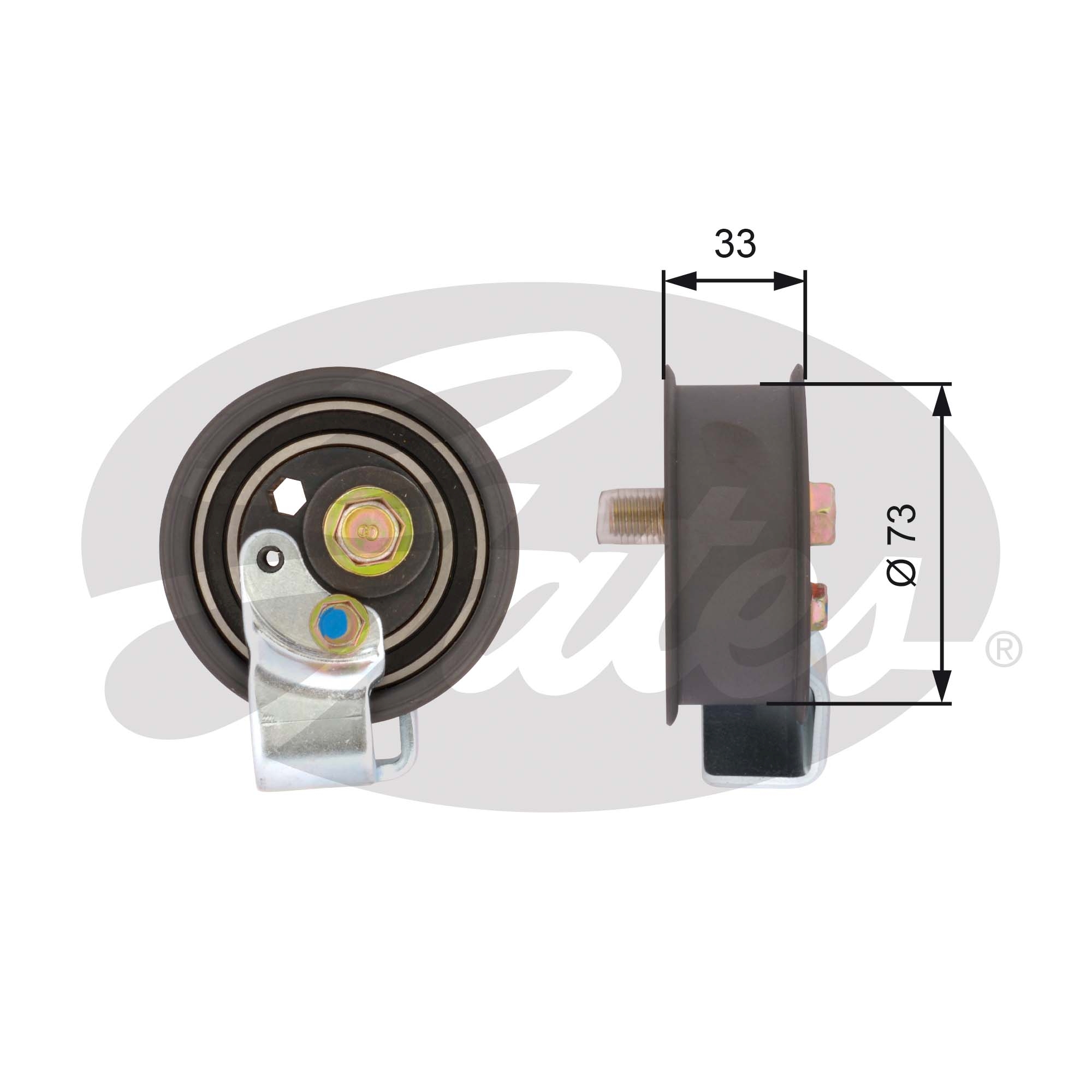 GATES Strammehjul, tandrem t43123 for VW