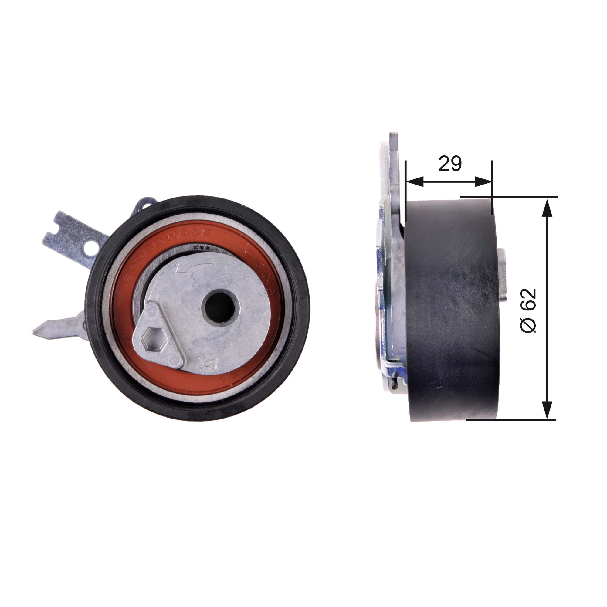 GATES Strammehjul, tandrem t43218 for DODGE