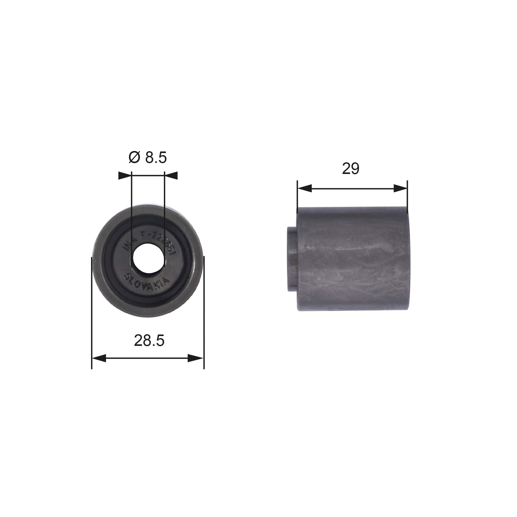 GATES Medløberhjul, tandrem t42045 for FORD VW