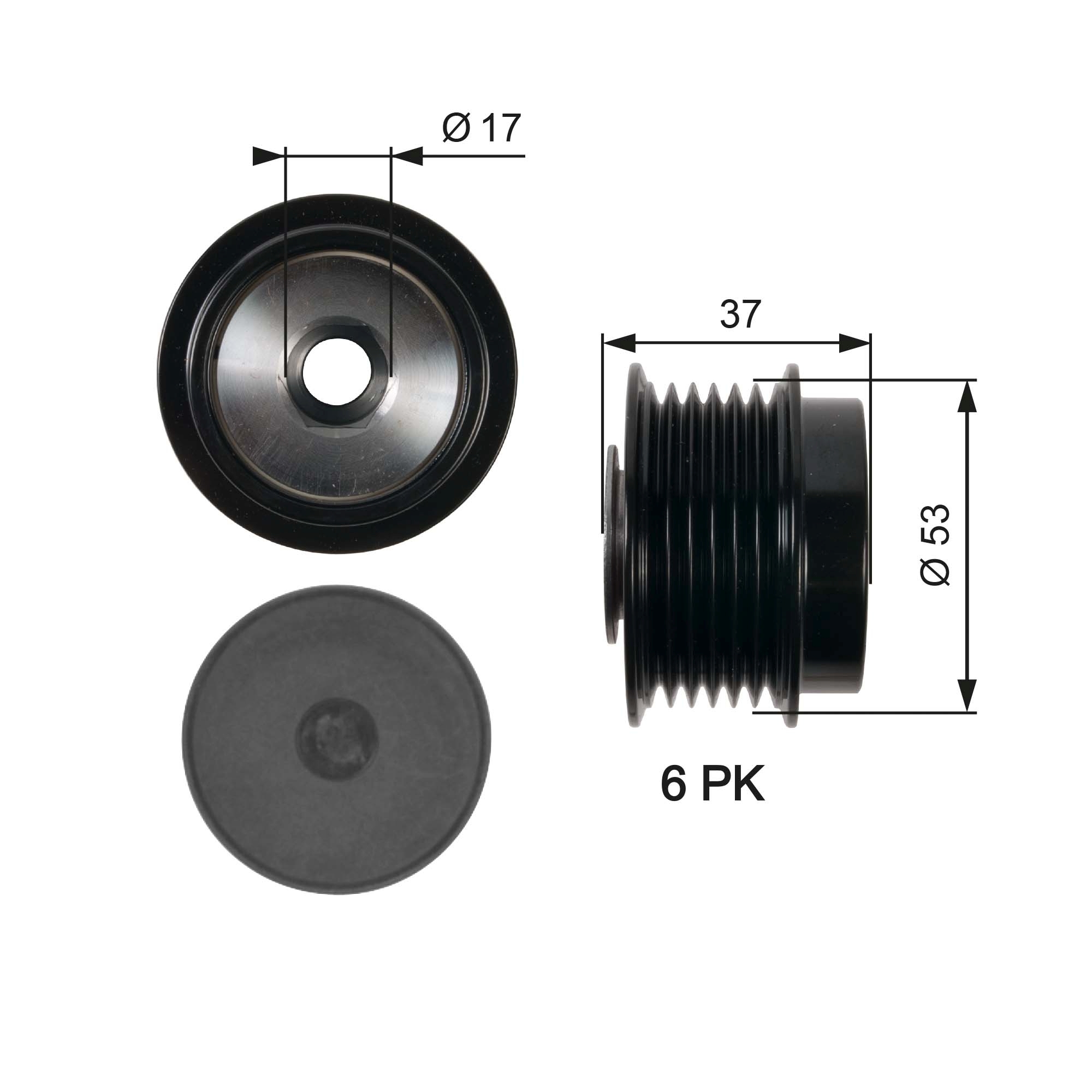 GATES Generator friløbskobling oap7015 for CHRYSLER LEXUS