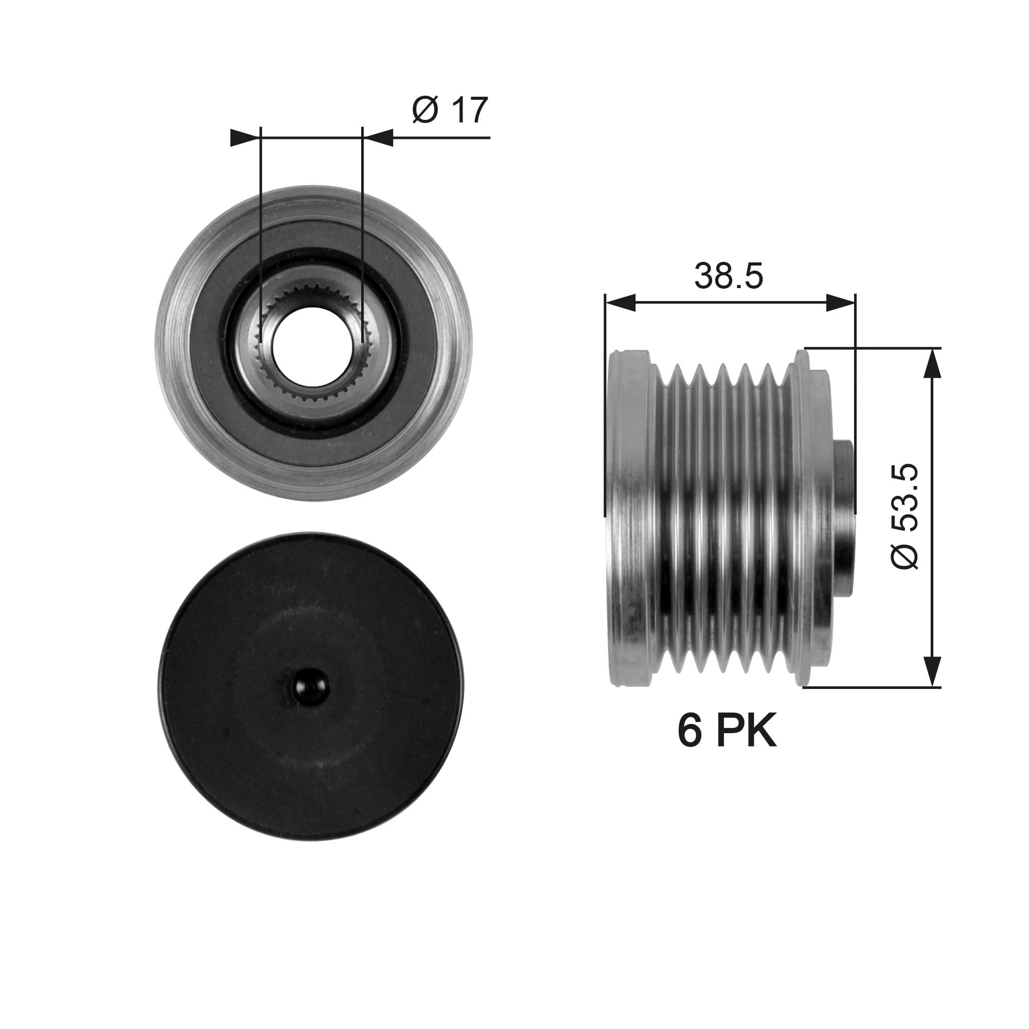 GATES Generator friløbskobling oap7055 for BMW