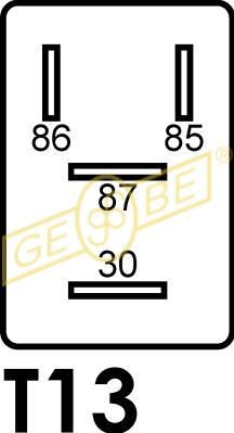GEBE Relæ, arbejdsstrøm 990481 for FIAT VOLVO VW