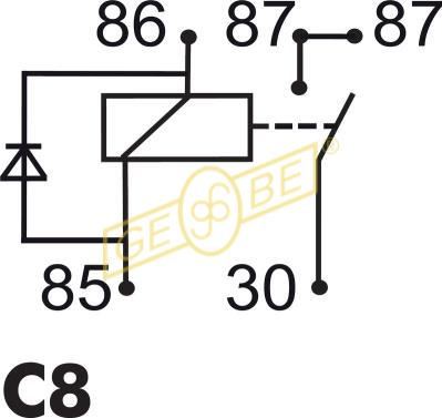 GEBE Relæ, arbejdsstrøm 993091 for MERCEDES-BENZ RENAULT TATA