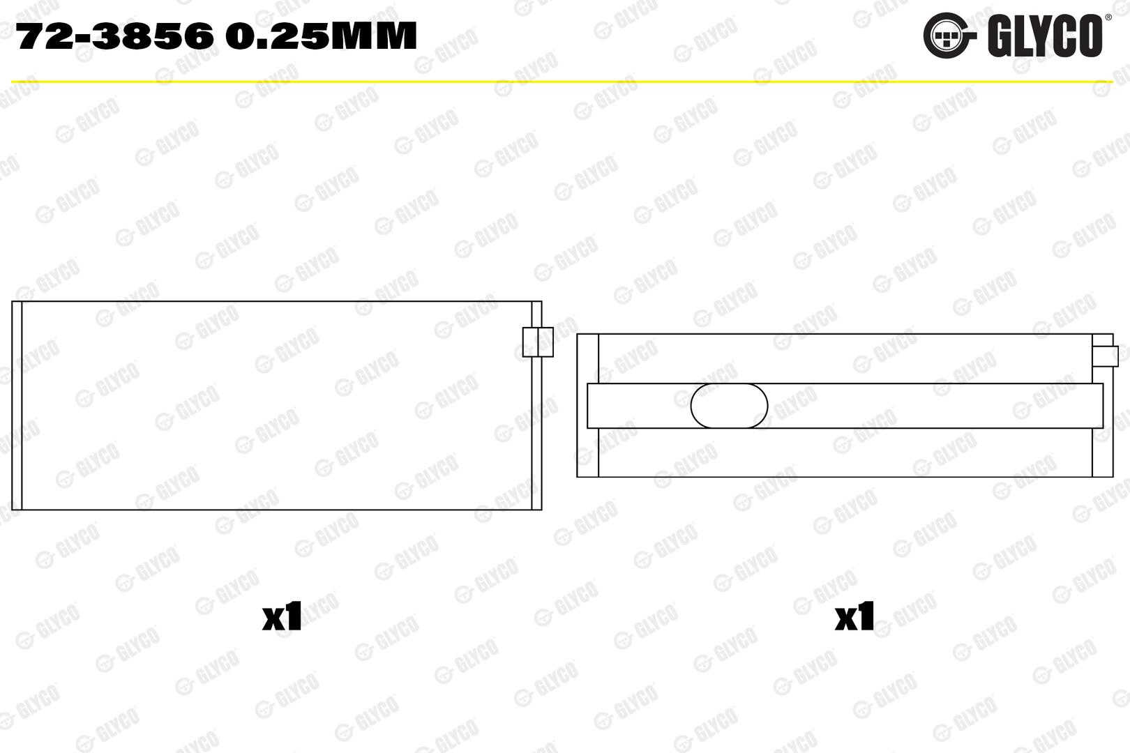 GLYCO Krumtapakselleje 723856025mm for MERCEDES-BENZ