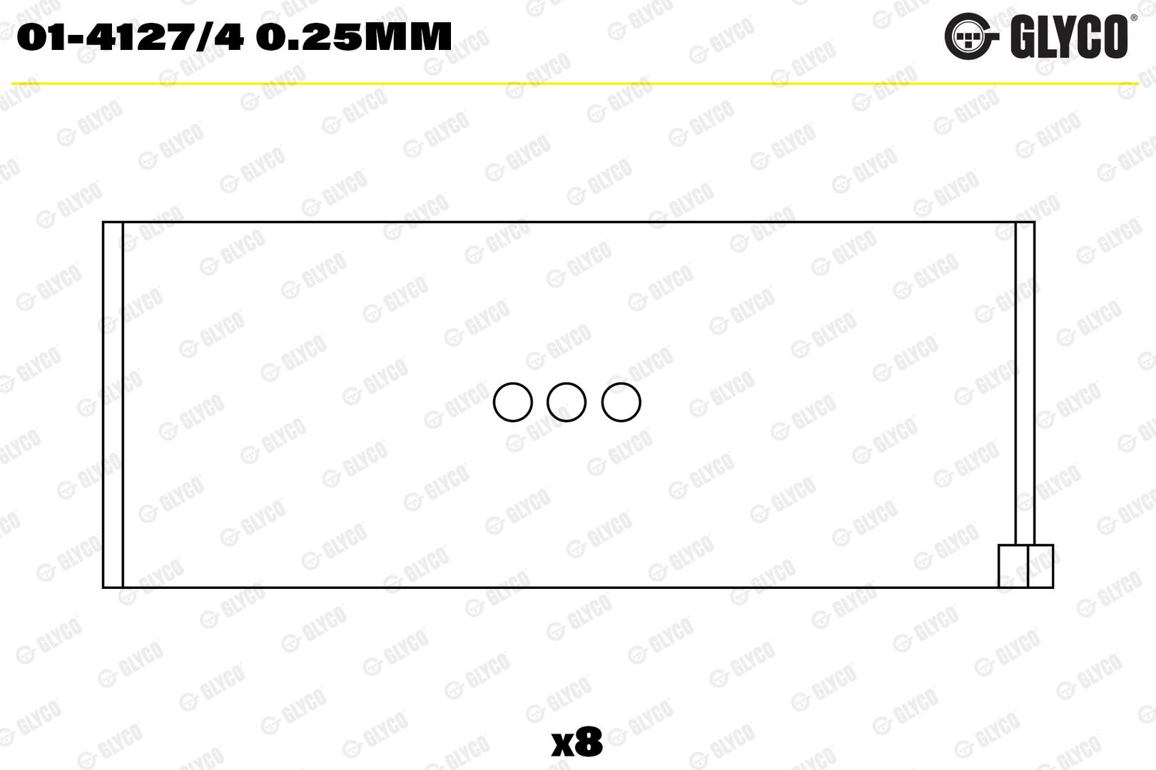 GLYCO Plejlstangleje 0141274025mm for FIAT