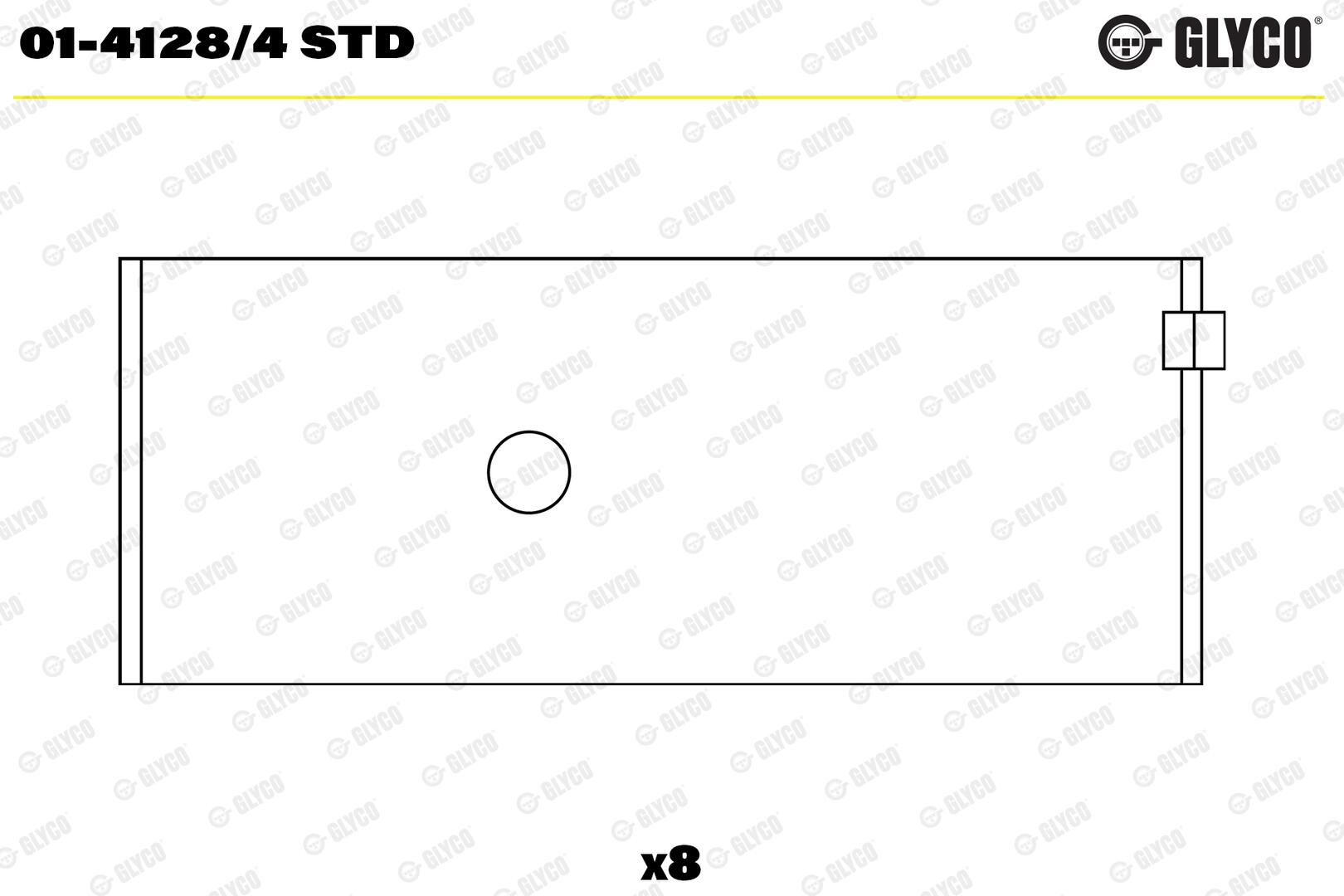GLYCO Plejlstangleje 0141284std for TOYOTA