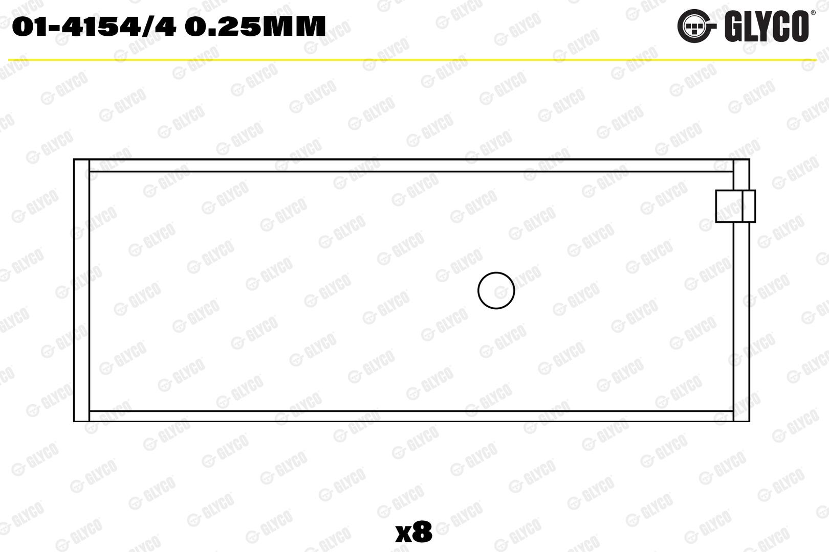 GLYCO Plejlstangleje 0141544025mm for FIAT