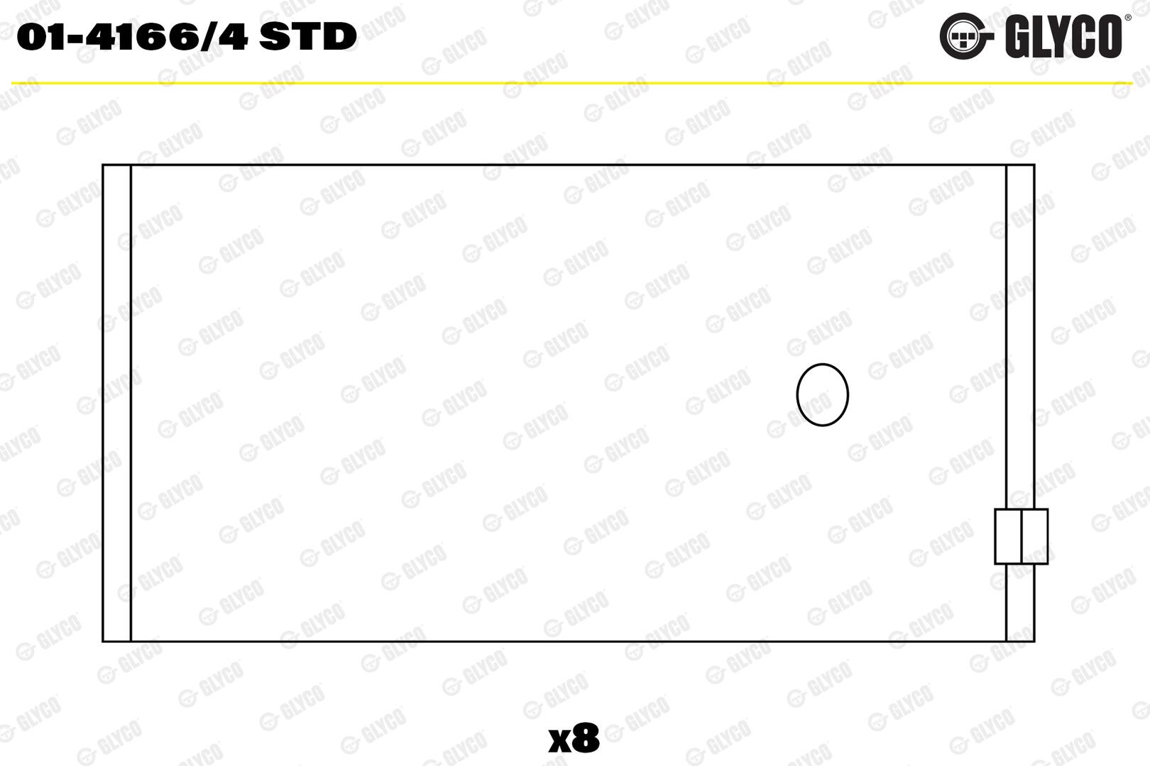 GLYCO Plejlstangleje 0141664std for FORD