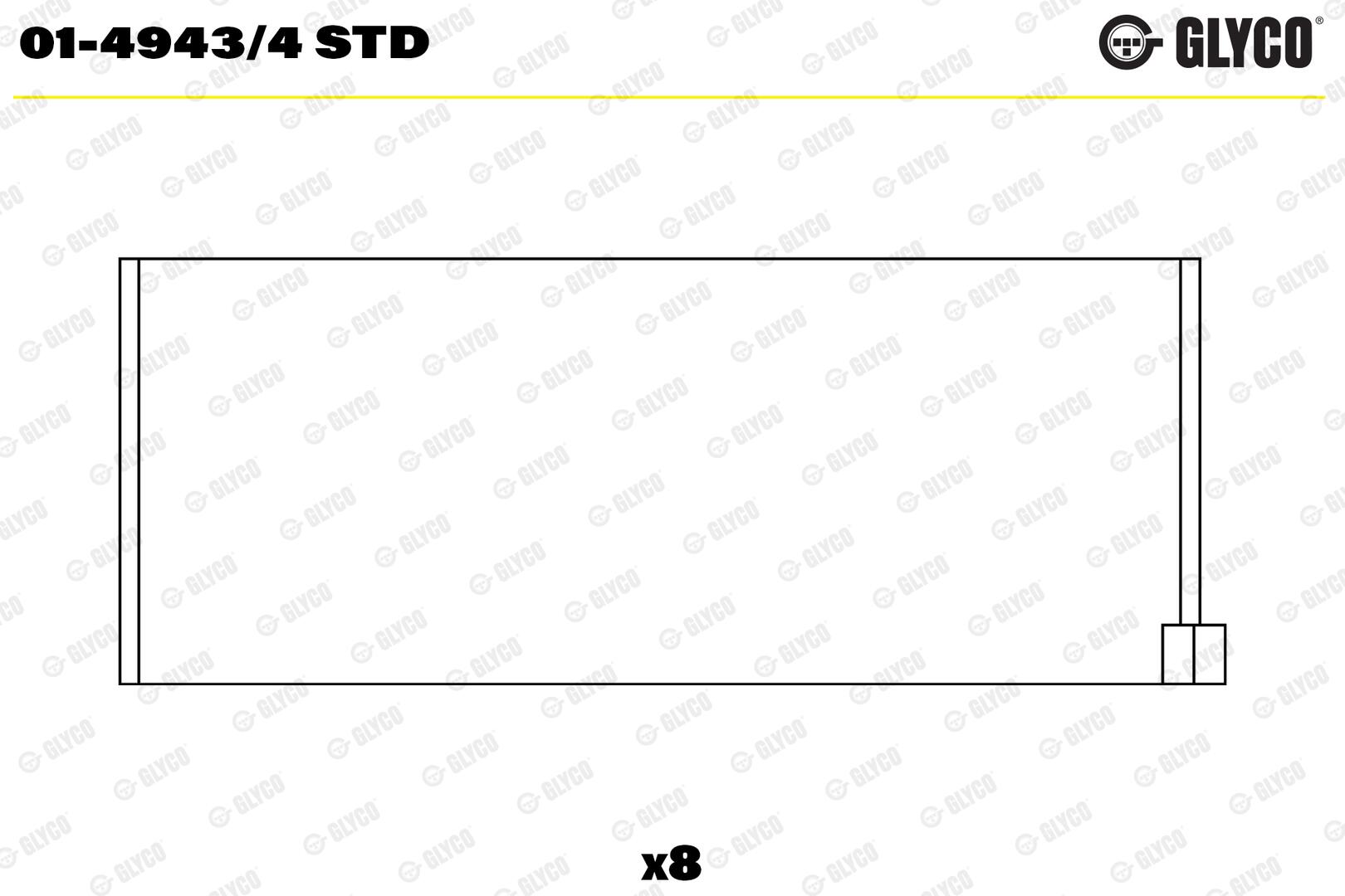 GLYCO Plejlstangleje 0149434std for HYUNDAI