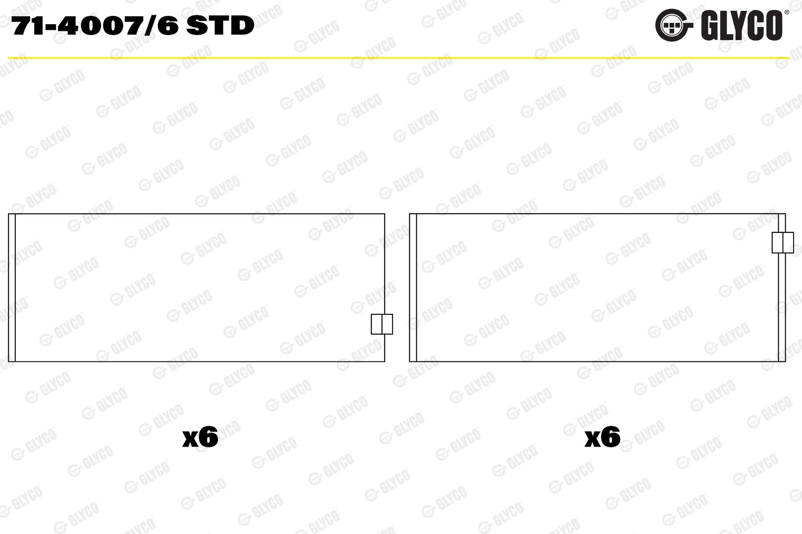 GLYCO Plejlstangleje 7140076std for MERCEDES-BENZ