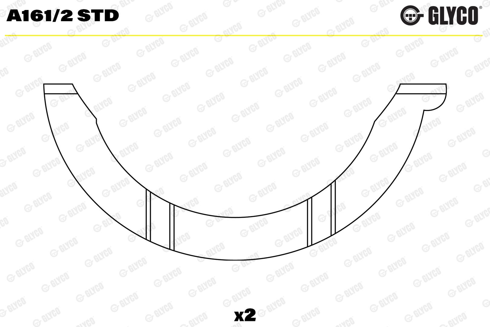 GLYCO Distanceskive, krumtapaksel a1612std for PEUGEOT