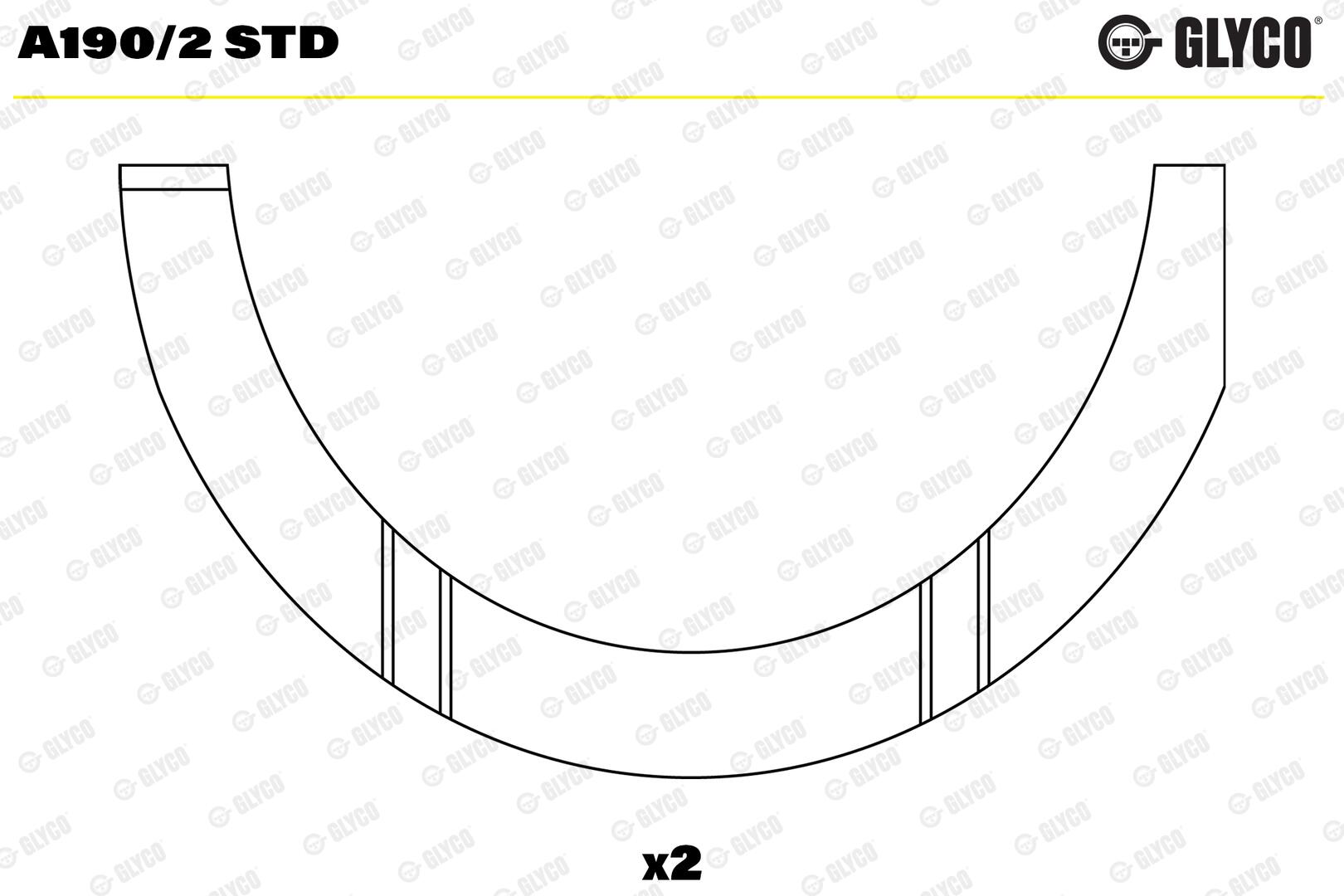 GLYCO Distanceskive, krumtapaksel a1902std for FIAT