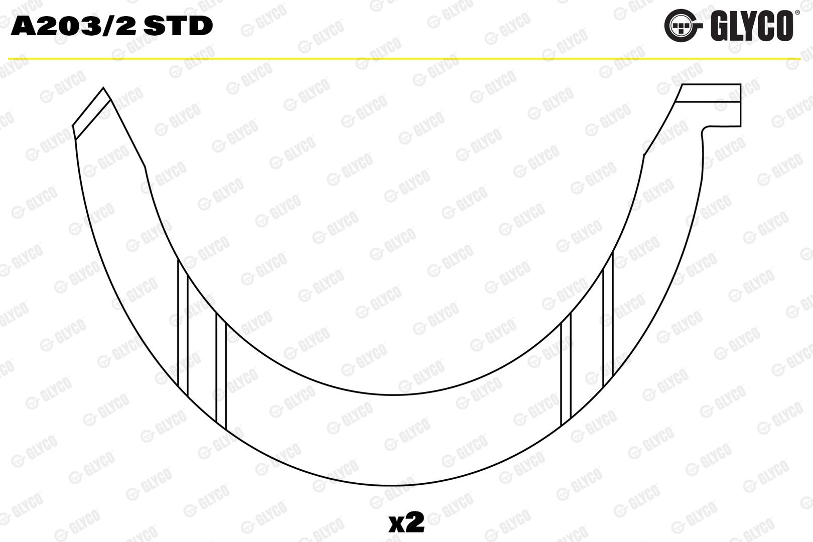 GLYCO Distanceskive, krumtapaksel a2032std for RENAULT PEUGEOT