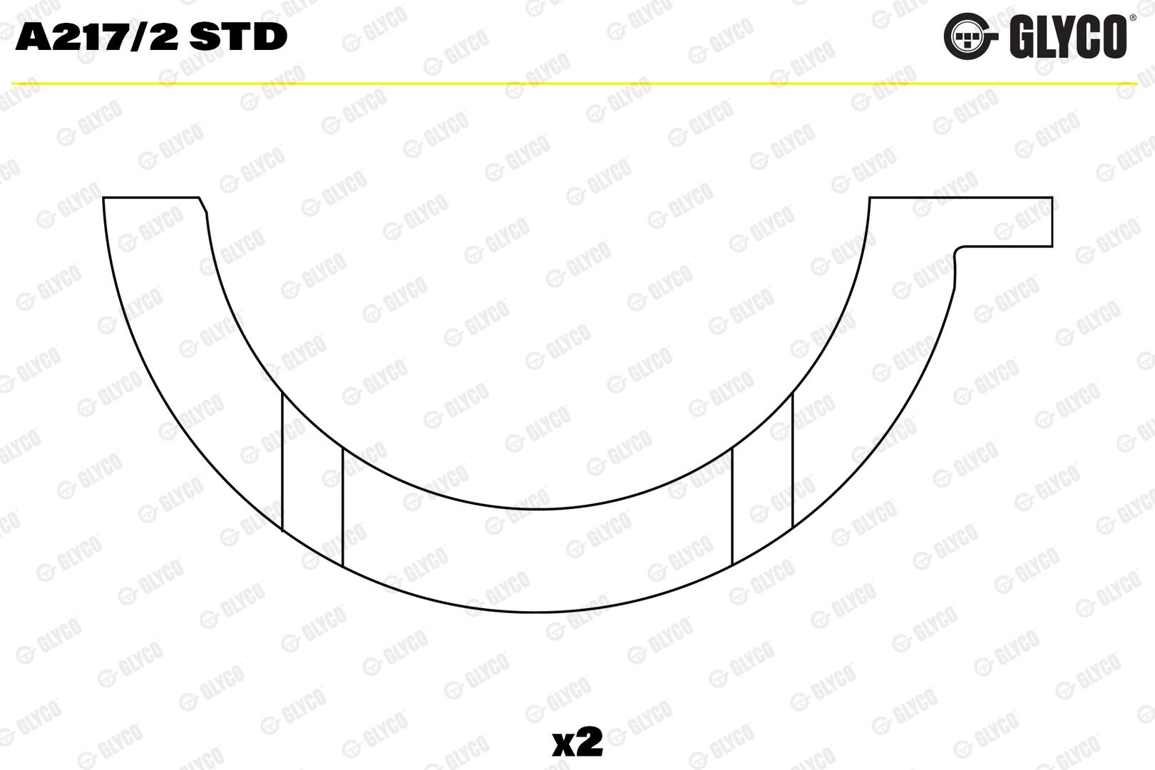GLYCO Distanceskive, krumtapaksel a2172std for FORD CITROËN