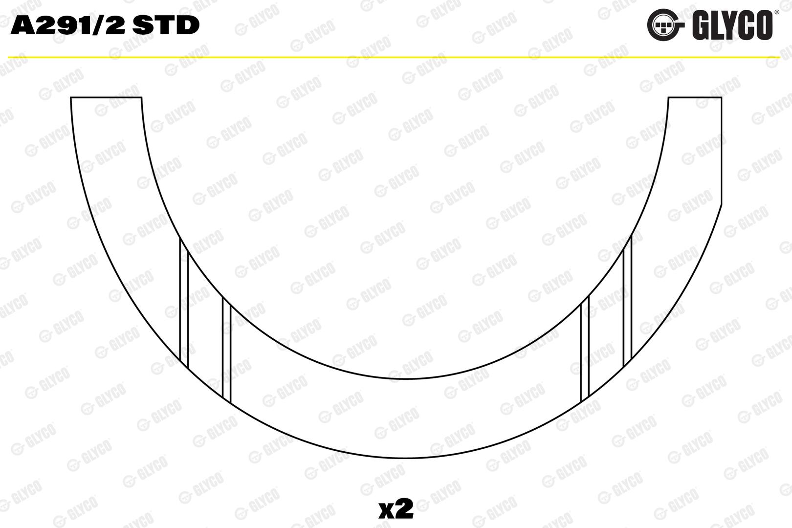 GLYCO Distanceskive, krumtapaksel a2912std for FIAT
