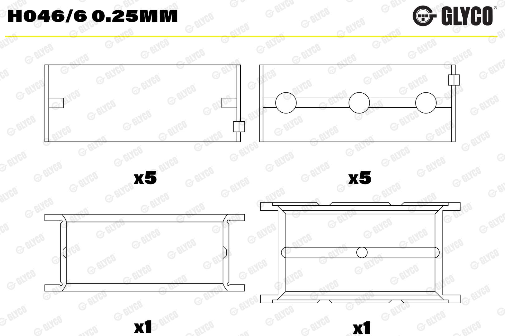 GLYCO Krumtapakselleje h0466025mm for VOLVO