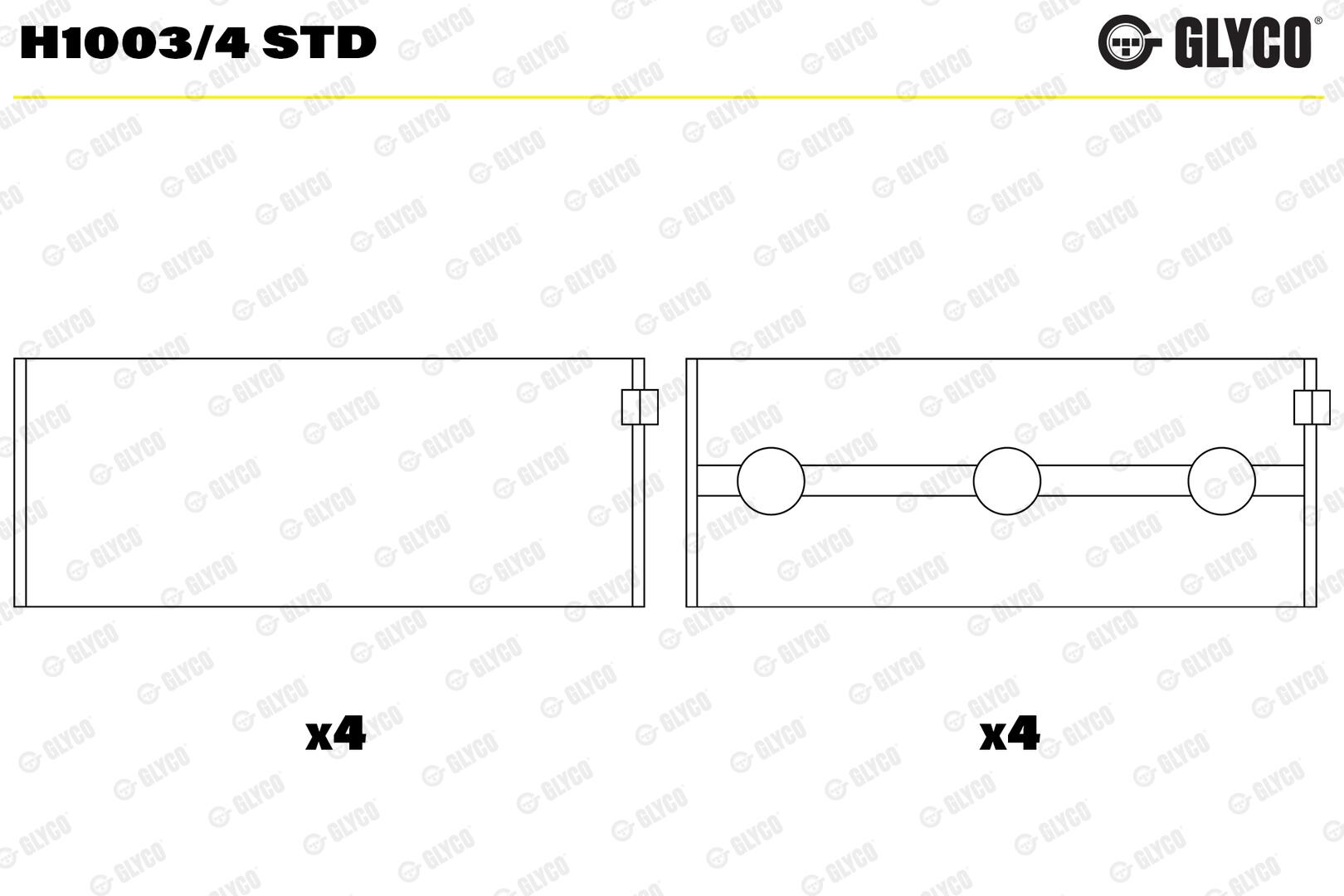 GLYCO Krumtapakselleje h10034std for MERCEDES-BENZ