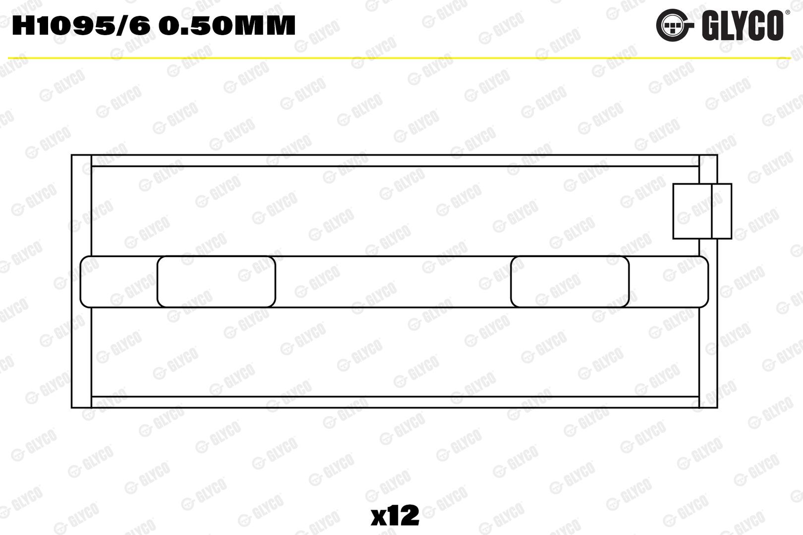 GLYCO Krumtapakselleje h10956050mm for LANCIA