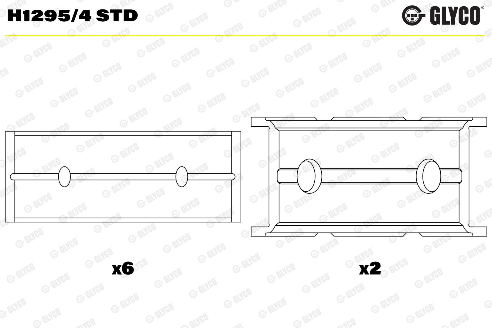 GLYCO Krumtapakselleje h12954std for MAZDA
