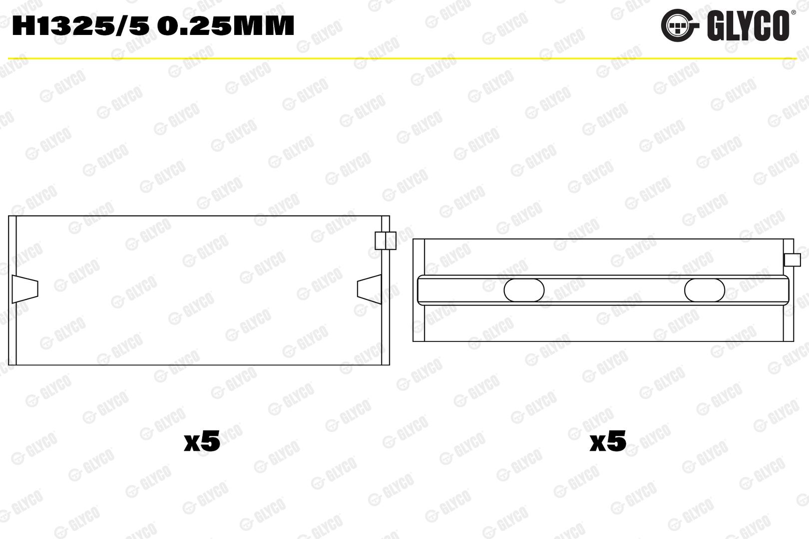 GLYCO Krumtapakselleje h13255025mm
