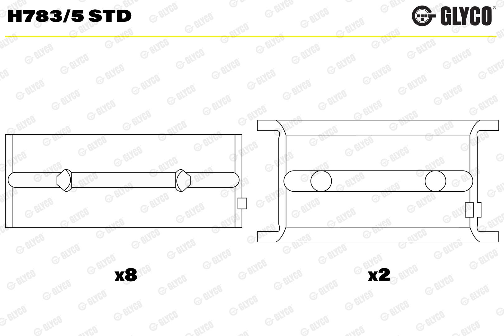 GLYCO Krumtapakselleje h7835std for VOLVO