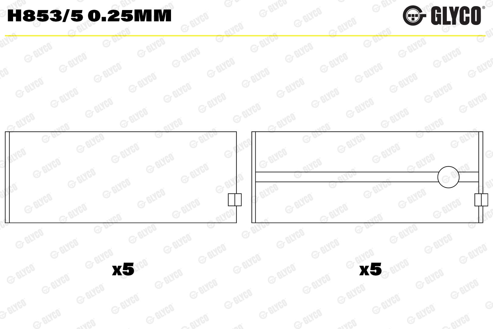 GLYCO Krumtapakselleje h8535025mm for FORD