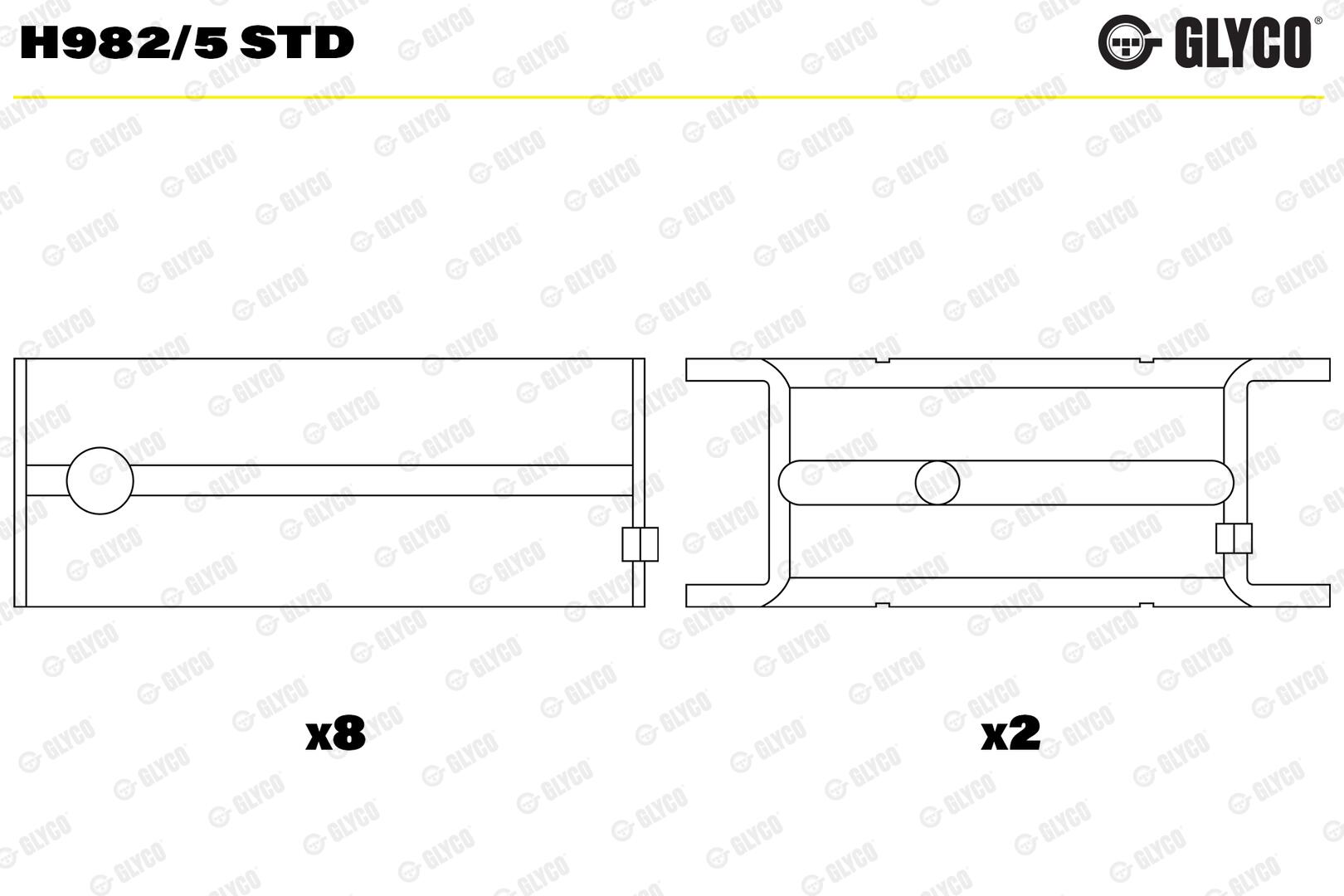 GLYCO Krumtapakselleje h9825std for OPEL