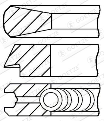 GOETZE ENGINE Stempelringsæt 0810820000 for FIAT