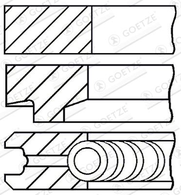 GOETZE ENGINE Stempelringsæt 0814610000 for FIAT