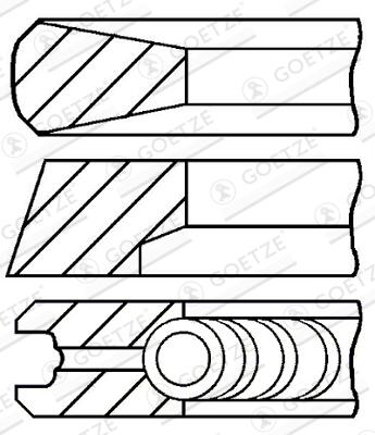 GOETZE ENGINE Stempelringsæt 0885470000 for FIAT