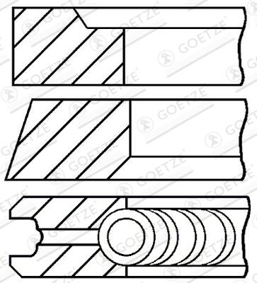 GOETZE ENGINE Stempelringsæt 0842100000 for VW VAG