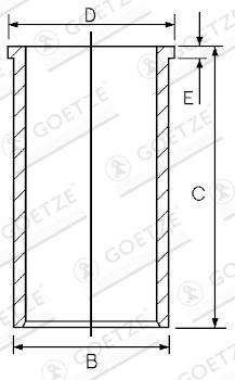 GOETZE ENGINE Cylinderforing 1402090000