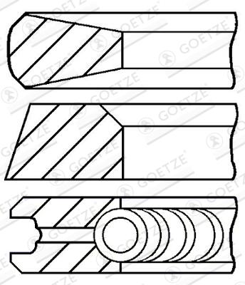 GOETZE ENGINE Stempelringsæt 0810550000
