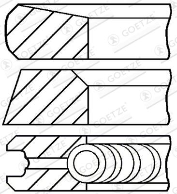 GOETZE ENGINE Stempelringsæt 0811350000