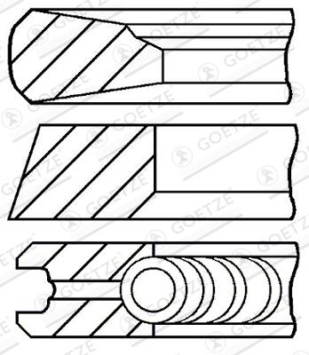 GOETZE ENGINE Stempelringsæt 0814300000