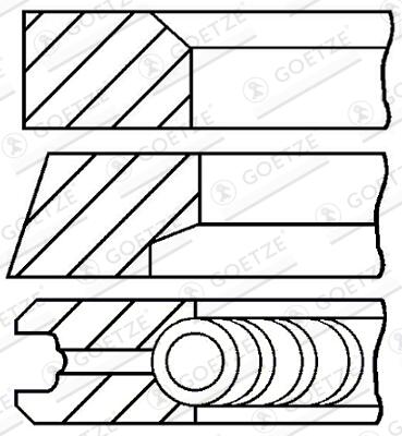 GOETZE ENGINE Stempelringsæt 0844510000 for HYUNDAI