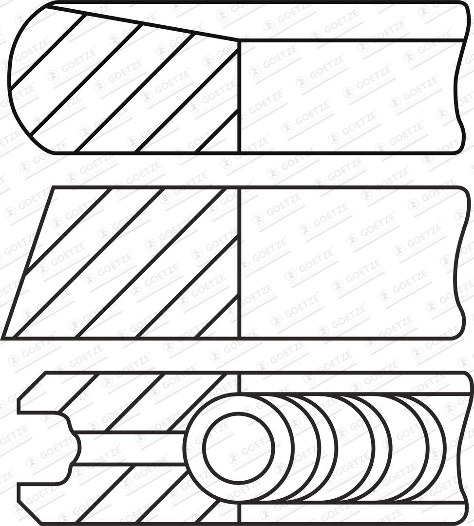 GOETZE ENGINE Stempelringsæt 0845060000