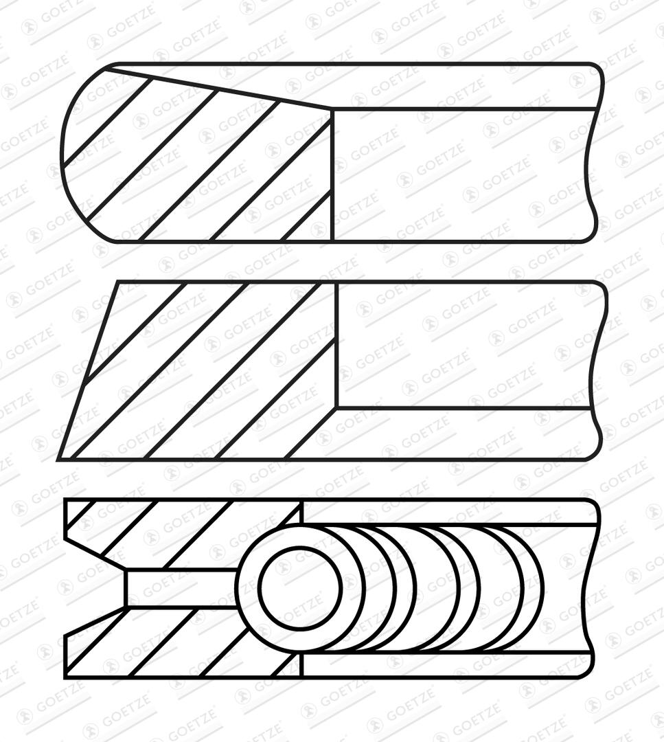 GOETZE ENGINE Stempelringsæt 0813750730