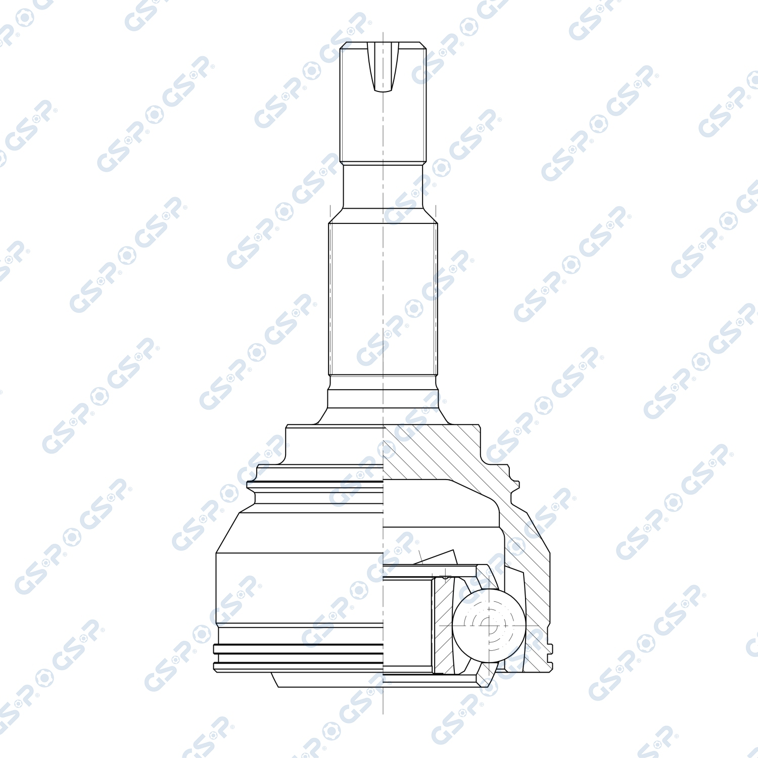 GSP Ledsæt, drivaksel 802564 for TOYOTA