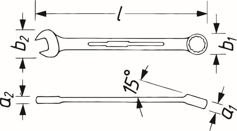 HAZET ring-/gaffelnøgle 600n16 for VW