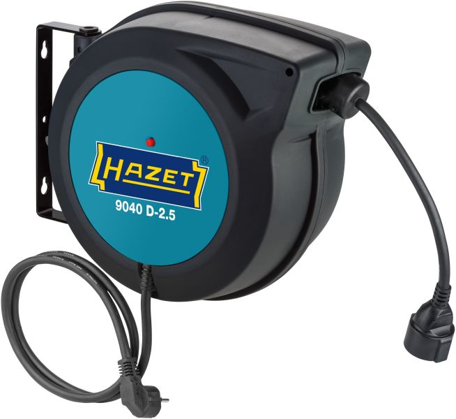 Hazet 9040D-2.5 kabeltromle 20 m 230 V IP20, sort/blå