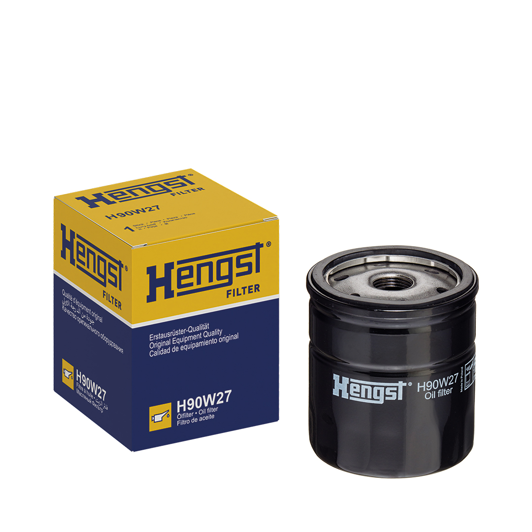 HENGST FILTER Oliefilter h90w27 Påskruet filter 87mm 3/4-16 UNF for MAZDA