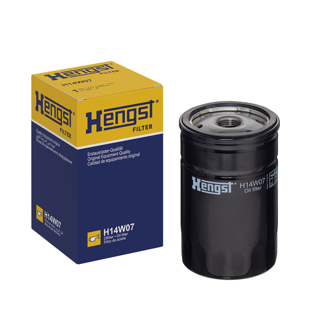HENGST FILTER Oliefilter h14w07 Påskruet 123mm 3/4-16 UNF for FORD GENERAL MOTORS BMW