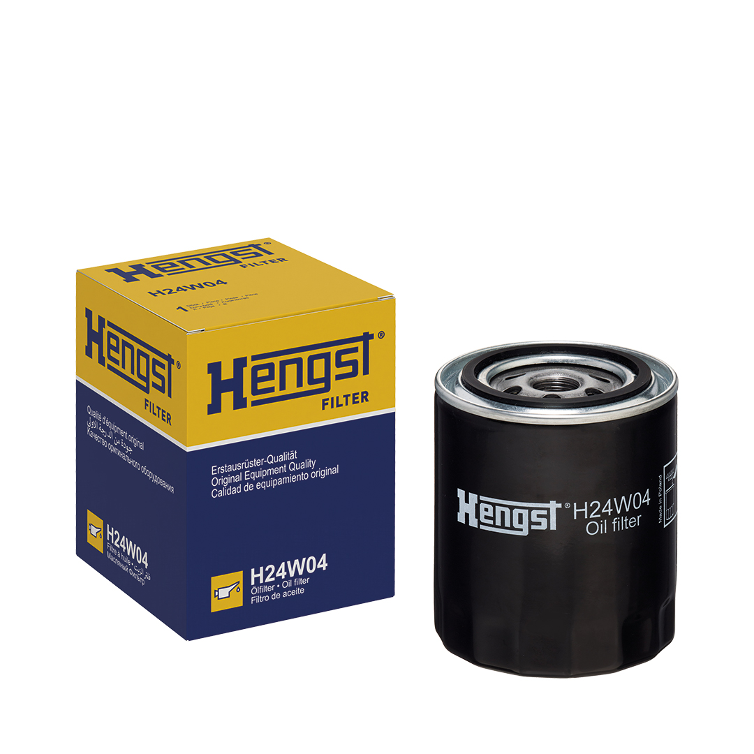 HENGST FILTER Oliefilter h24w04 Påskruet 115mm 3/4-16 UNF for VAG AUDI (FAW)