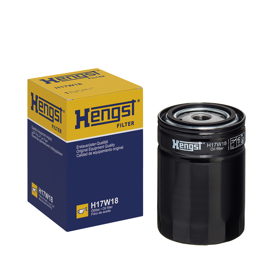 HENGST FILTER Oliefilter h17w18 Påskruet 142mm 3/4-16 UNF for VAG