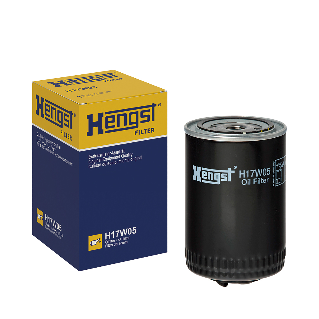 HENGST FILTER Oliefilter h17w05 Påskruet 142mm 3/4-16 UNF for VOLVO FORD VAUXHALL GENERAL MOTORS LAMBORGHINI VAG RENAULT TRUCKS