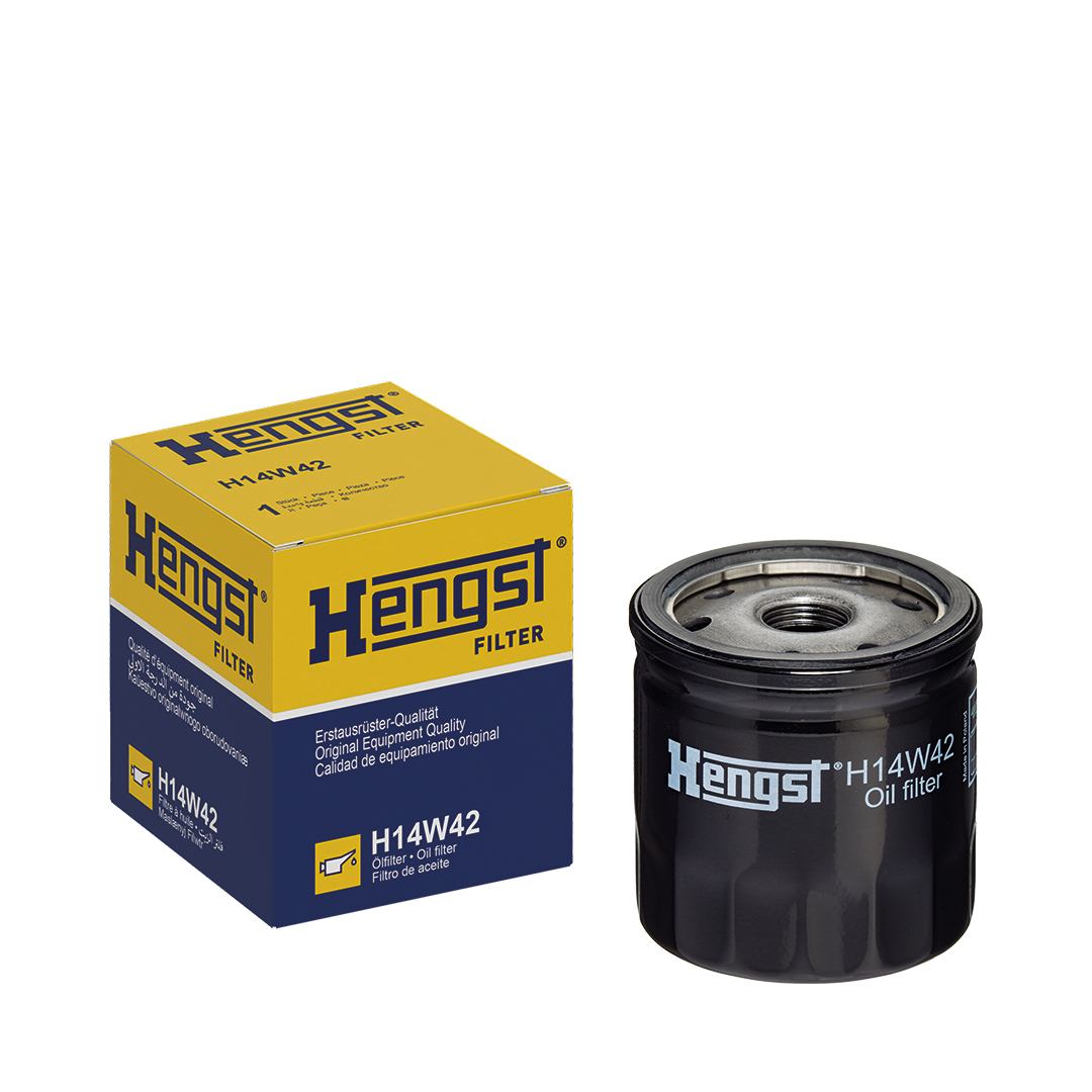 HENGST FILTER Oliefilter h14w42 Påskruet 79mm M20x1.5 for MERCEDES-BENZ NISSAN RENAULT
